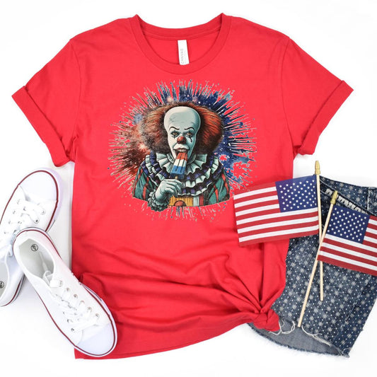 Clown patriotic popsicle