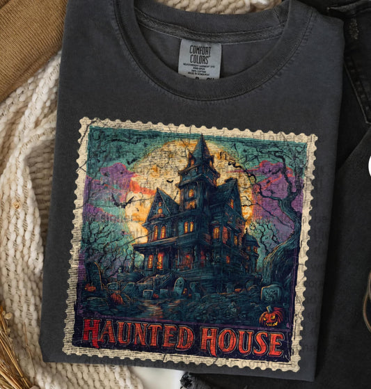 Haunted house stamp