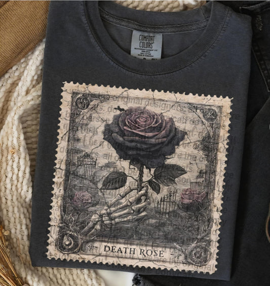 Death rose stamp