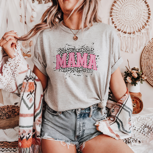 Mama leopard pink