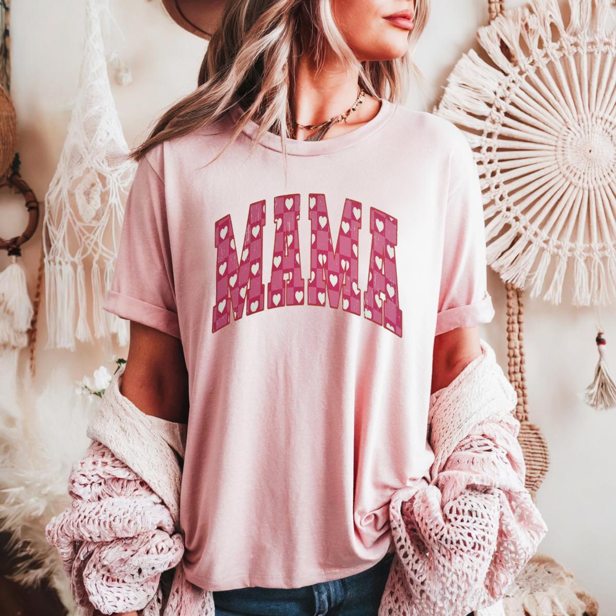 Mama pink heart