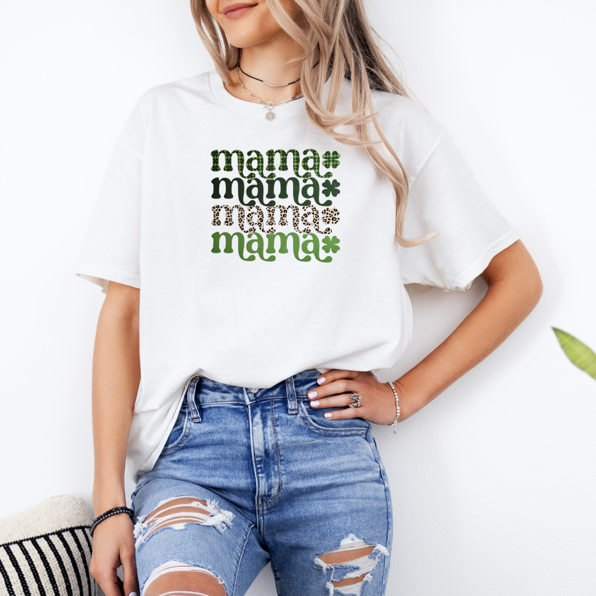 Mama stacked shamrock