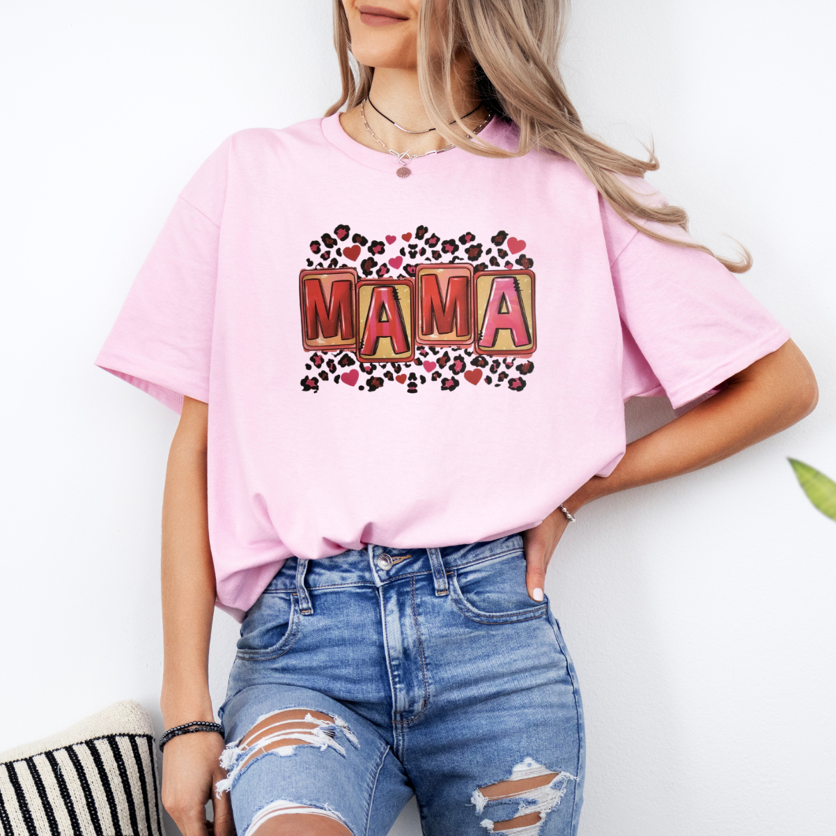 Mama heart leopard