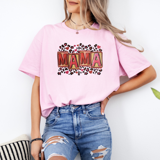 Mama heart leopard