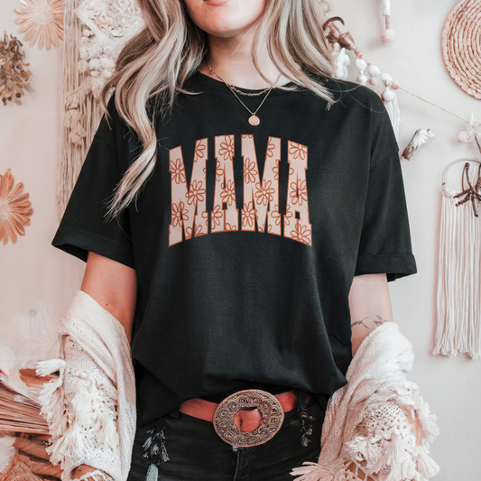 Mama peach floral