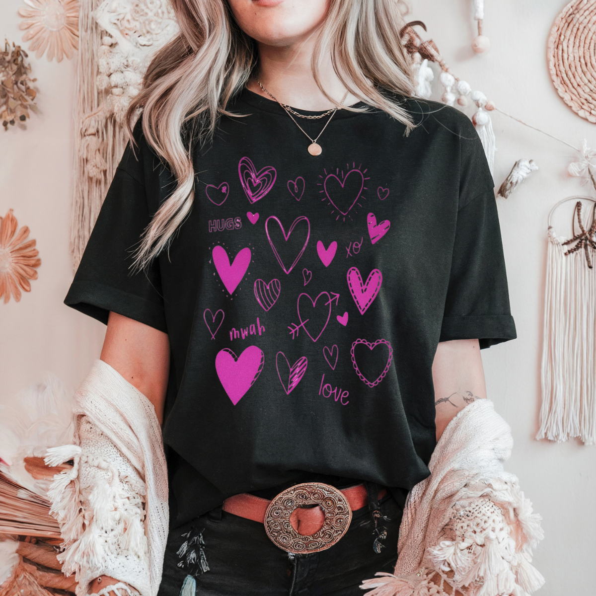 Pink hugs heart
