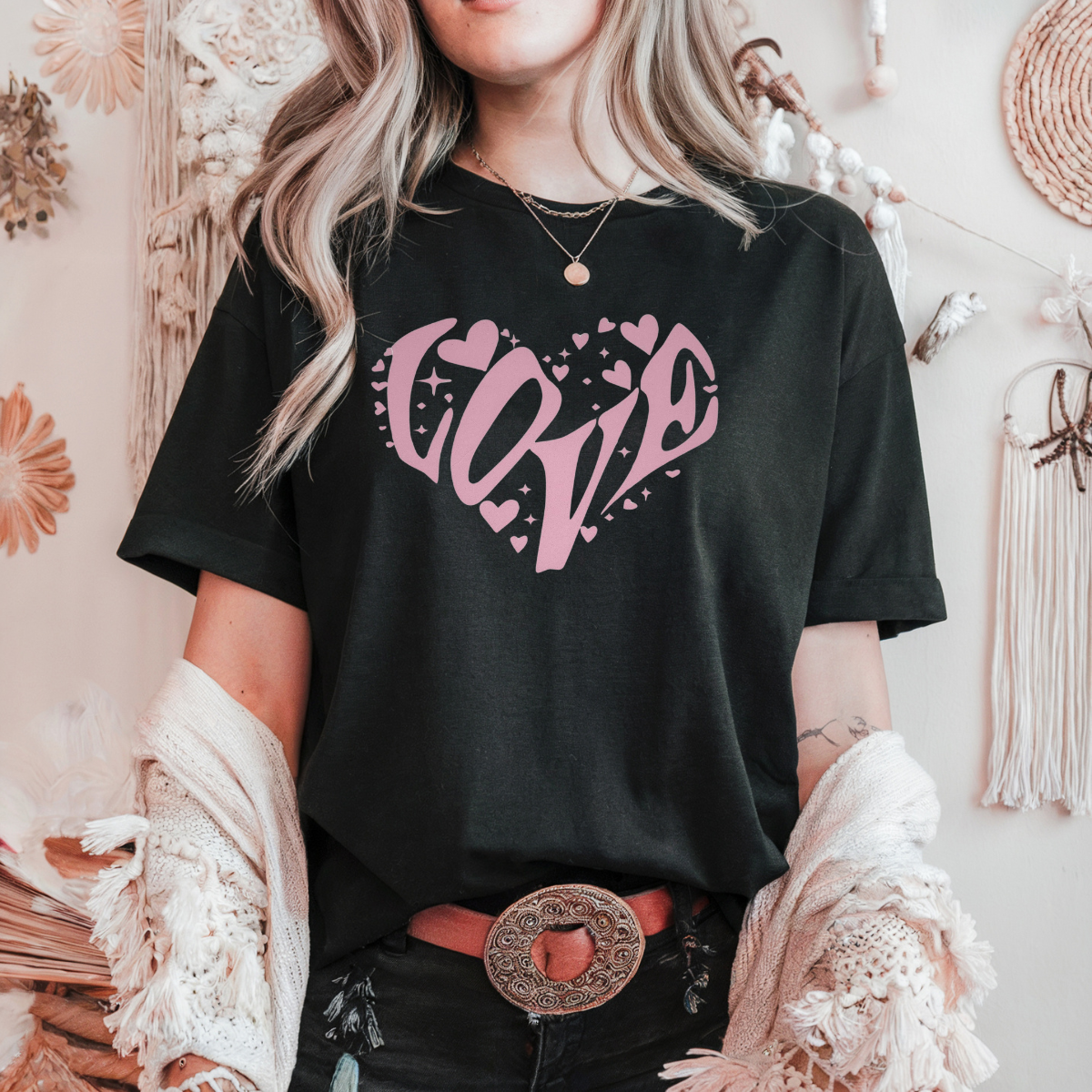Pink love heart
