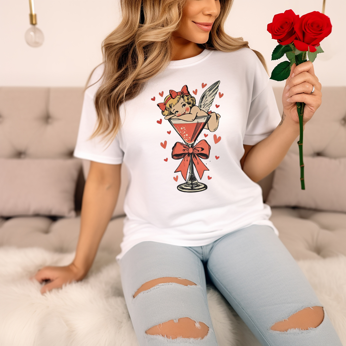 Valentine martini glass