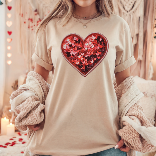 Sequin heart