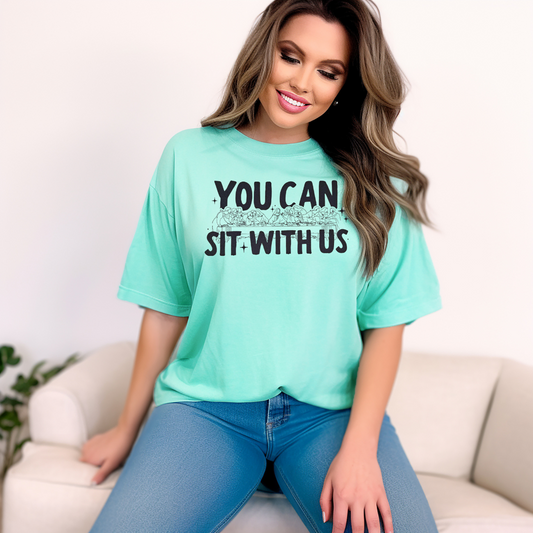 You can sit with us
