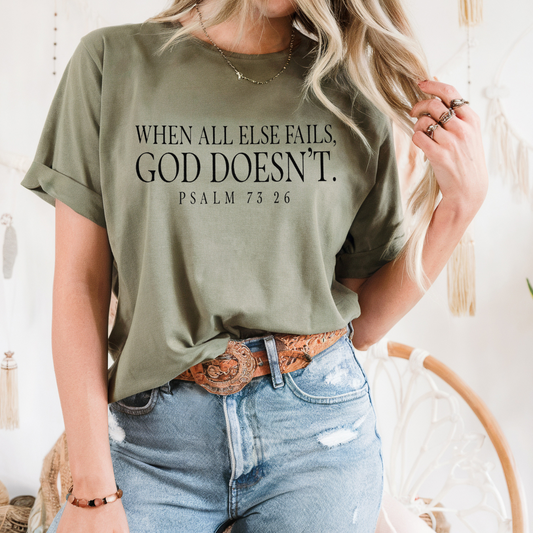 When all else fails God doesn't Psalm 73:26