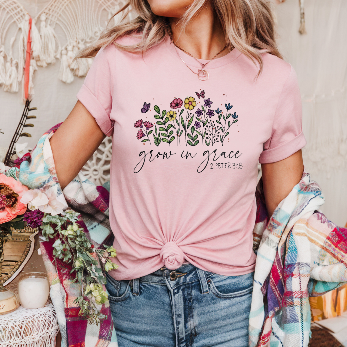 Grow in grace 2 Peter 3:18 flowers