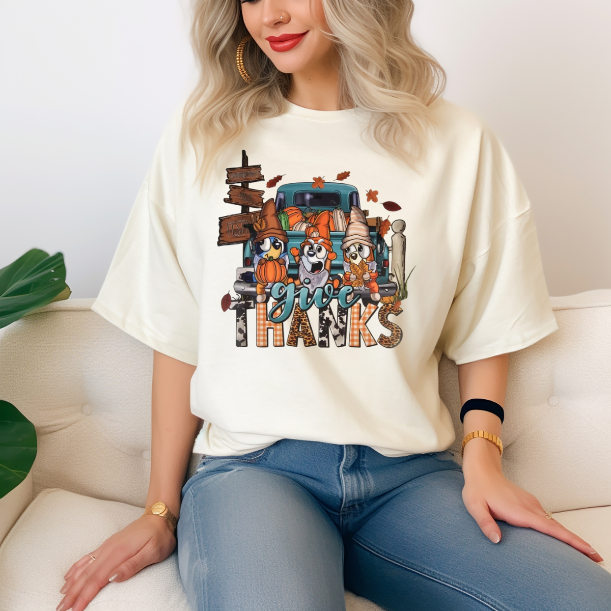 Give thanks Blue truck
