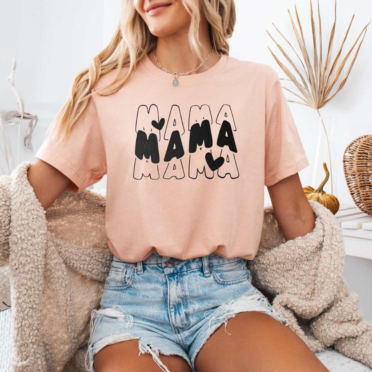 Mama stacked hearts