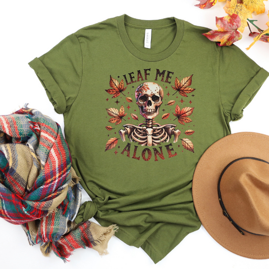 Leaf me alone skeleton