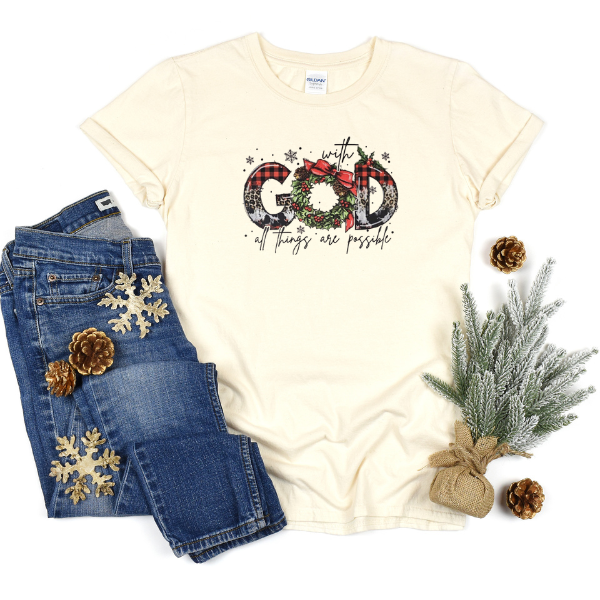 With God all things are possible wreath