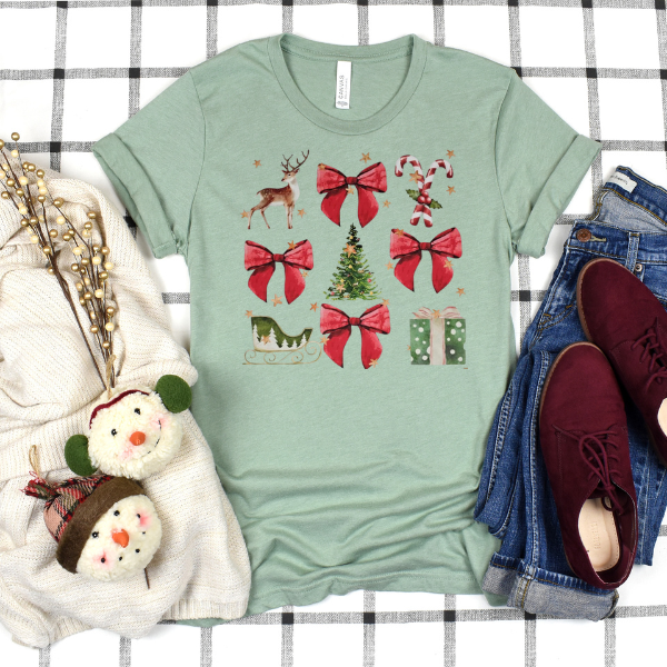Deer Christmas bows