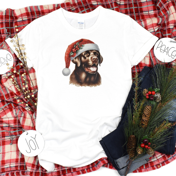 Christmas Chocolate Lab