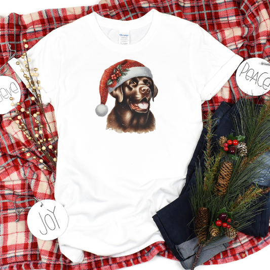 Christmas Chocolate Lab