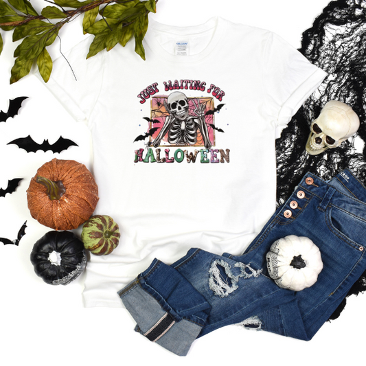 Waiting for Halloween skeleton