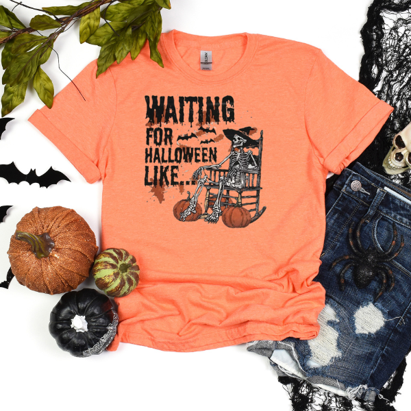 Waiting for Halloween Skeleton rocking chair