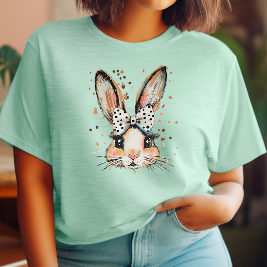 Bunny polka dot bow 2
