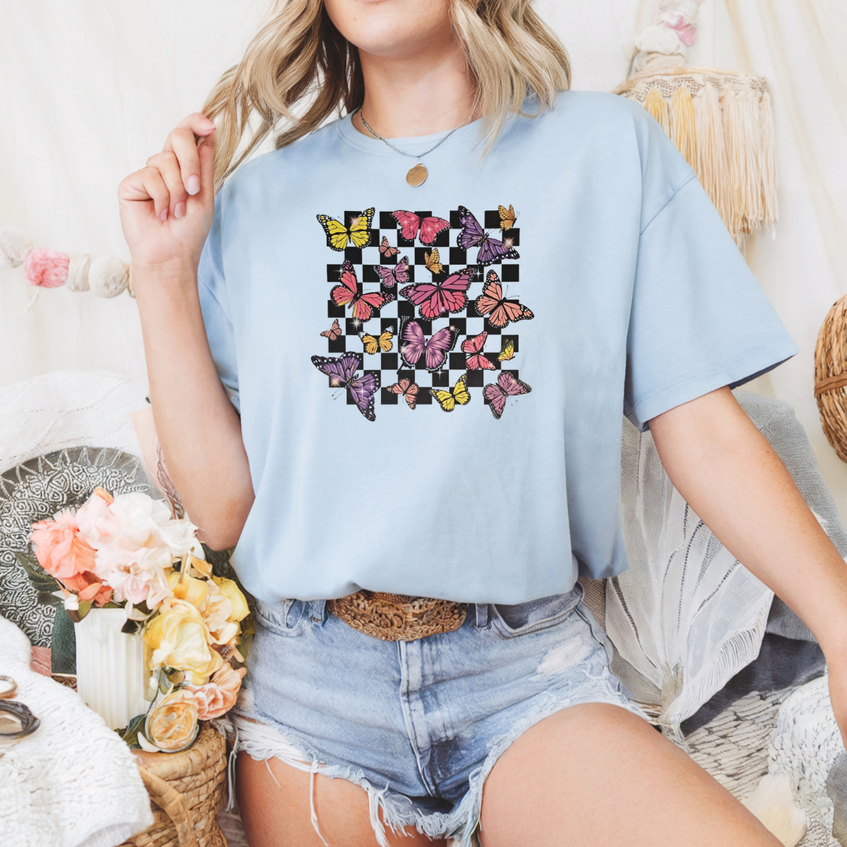 Butterfly checkered
