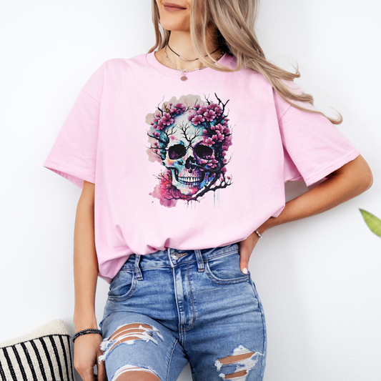 Cherry blossom skull