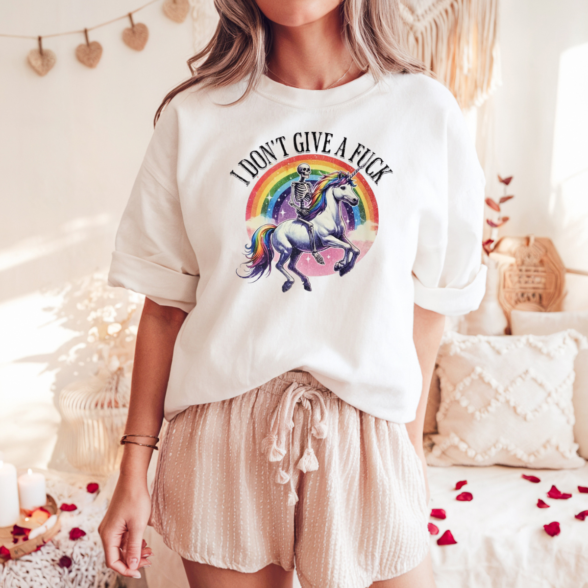 I don't give a f*ck skeleton unicorn