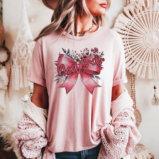 Mama floral bow