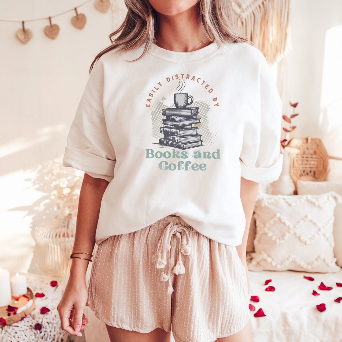 Easily distracted by books and coffee