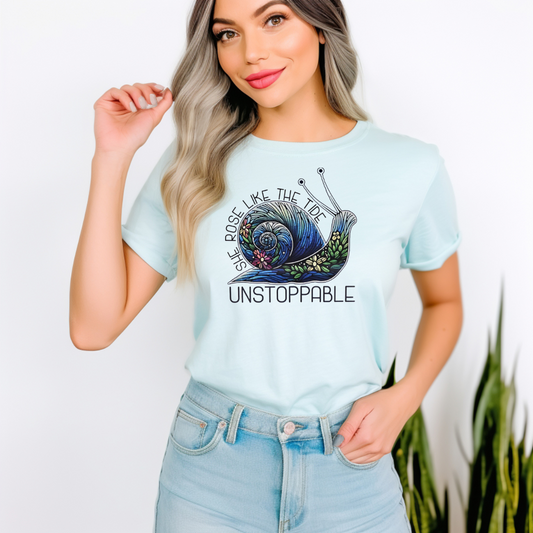 She rose like the tide unstoppable