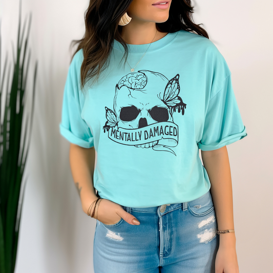 Mentally damaged skull