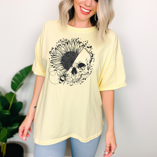 Sunflower skull bee
