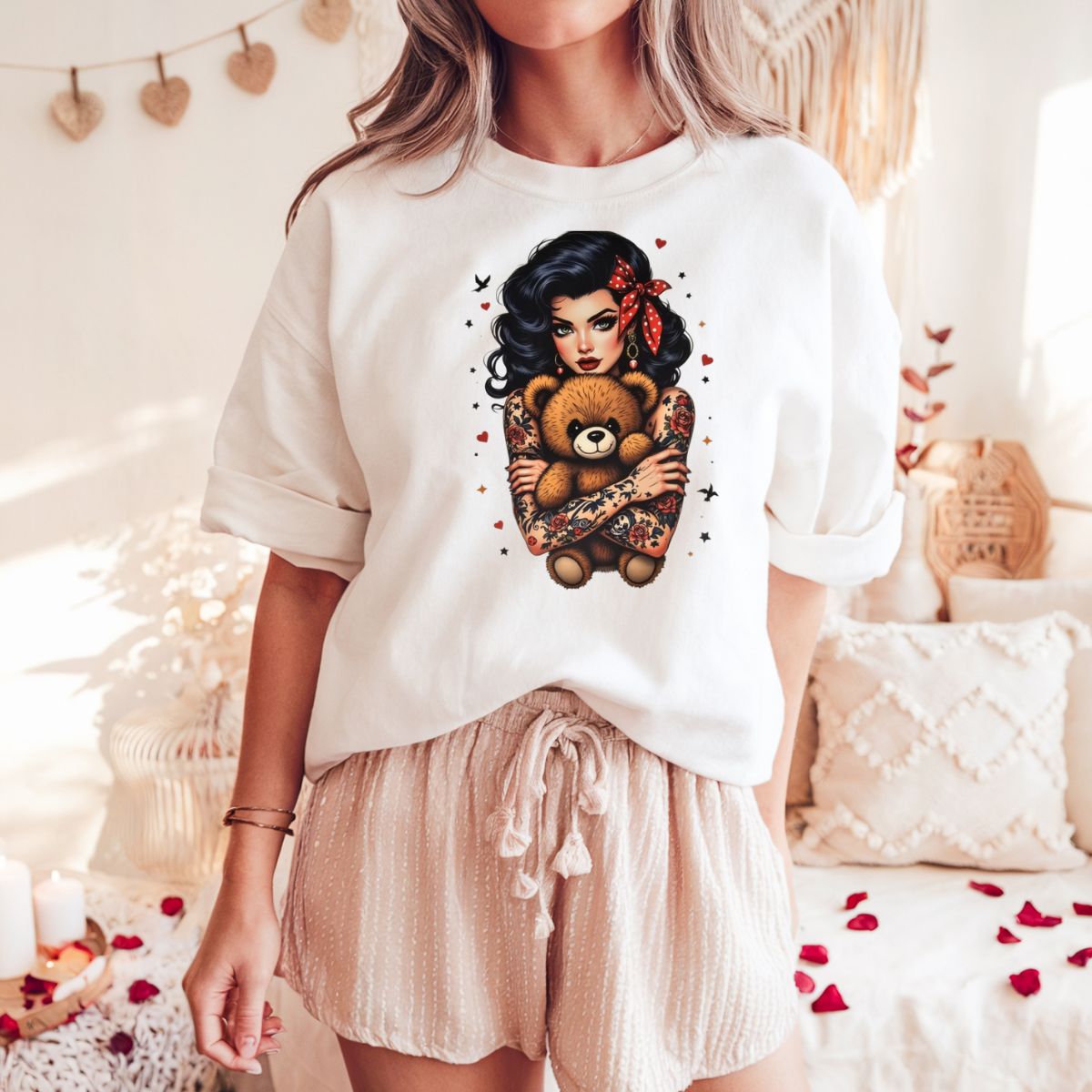 Pinup with bear