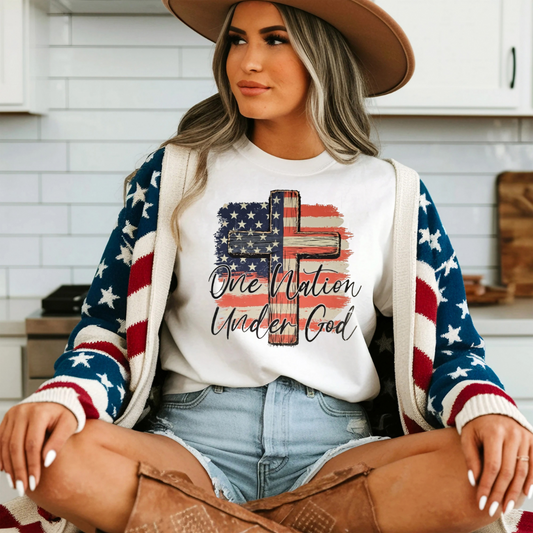 One Nation under God flag cross