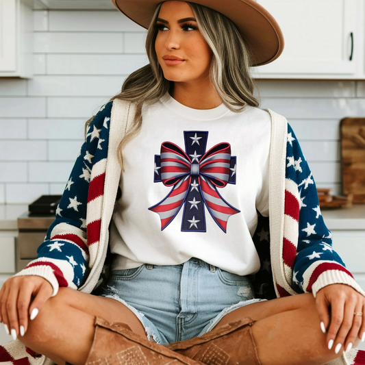 Red white blue cross