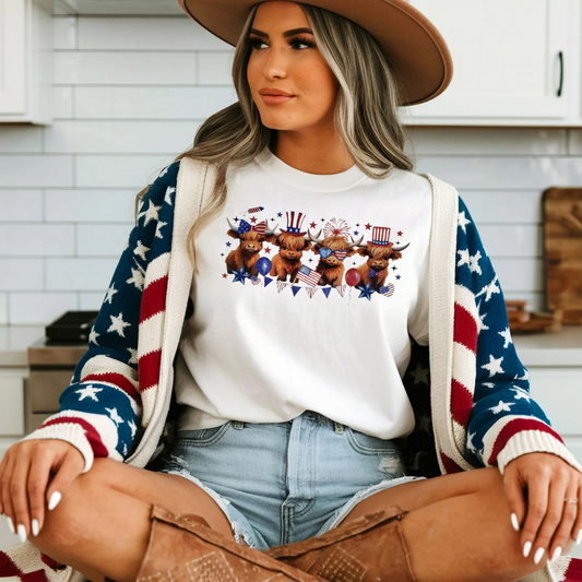 Patriotic highlands 4 cows