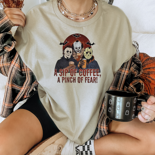 A sip of coffee
