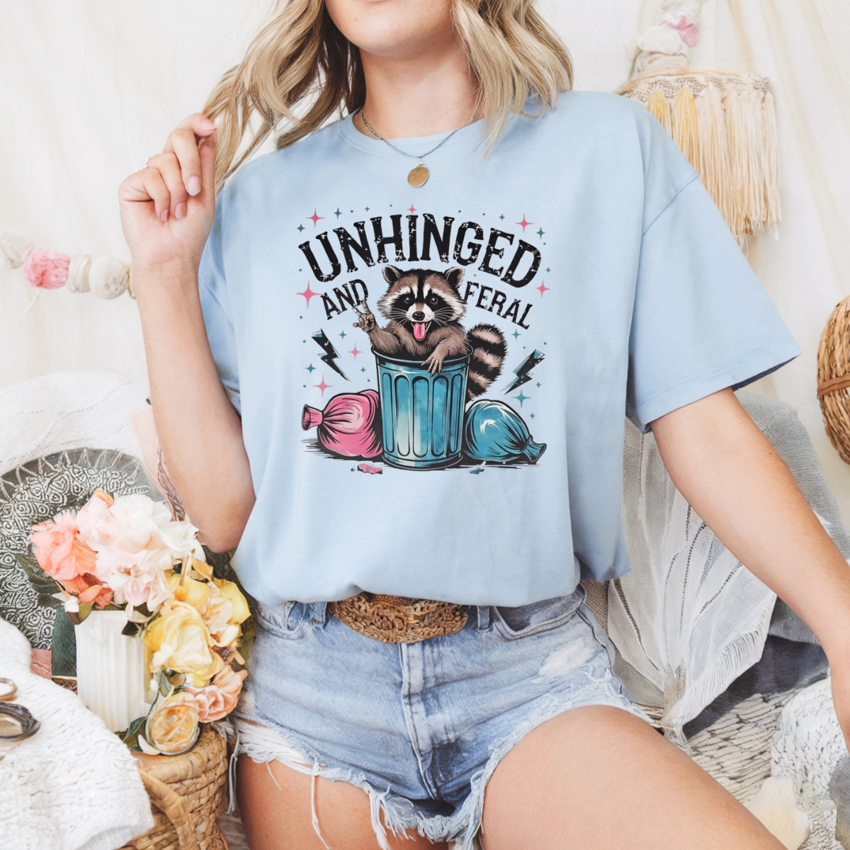 Unhinged and feral raccoon