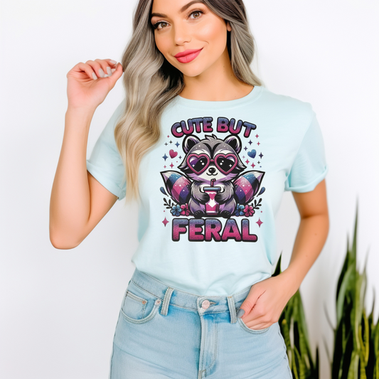 Cute but feral raccoon