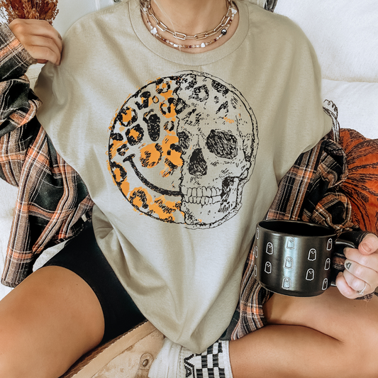 Half smiley half skull