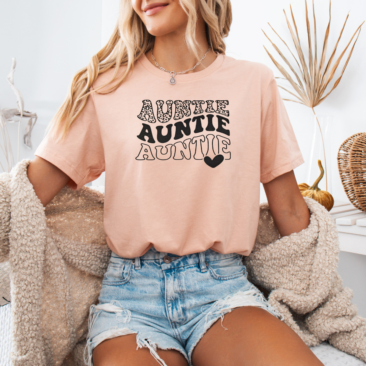 Auntie stacked with heart