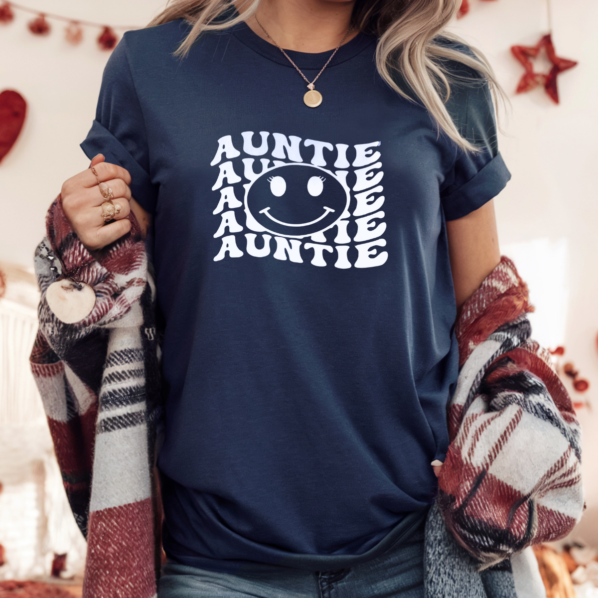 Auntie stacked with smiley