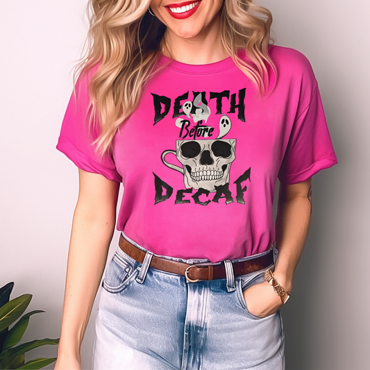 Death before decaf skull