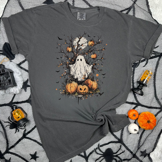 Ghost pumpkins tree