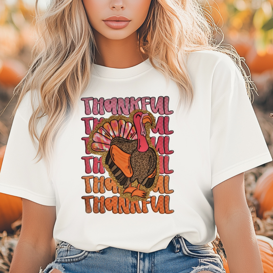Thankful stacked turkey
