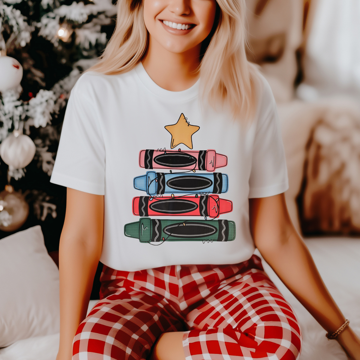 Crayon Christmas tree