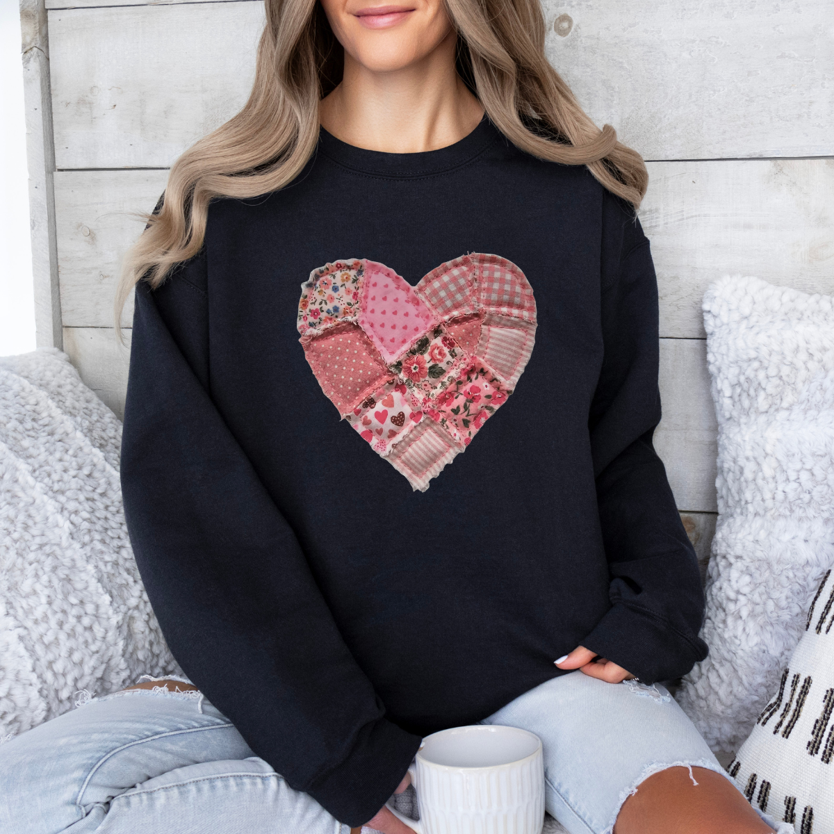 Pink quilted heart