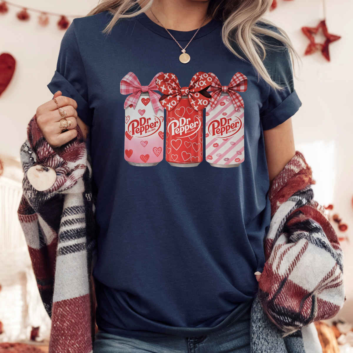 Valentine cans with bows
